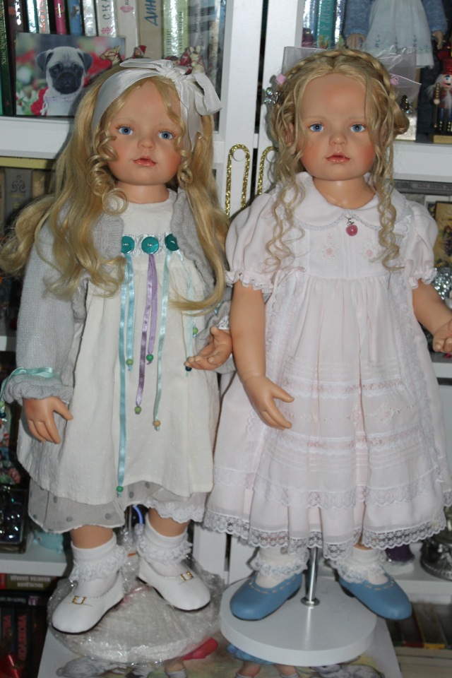 Две Фины, две сестрички — Куклы Hildegard Gunzel (Гюнцель) из винила: Gotz