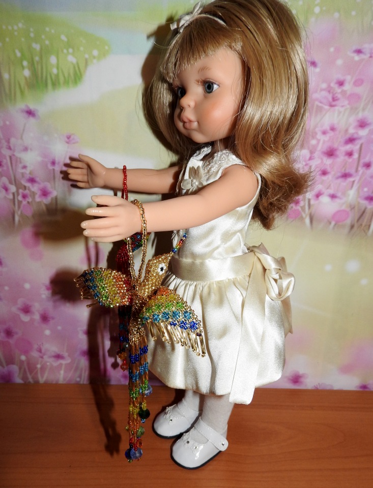 Колибри из бисера — Вышивка крестиком