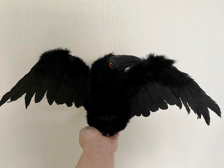Ворон — Игрушки в смешанной технике (мех и глина): Арт