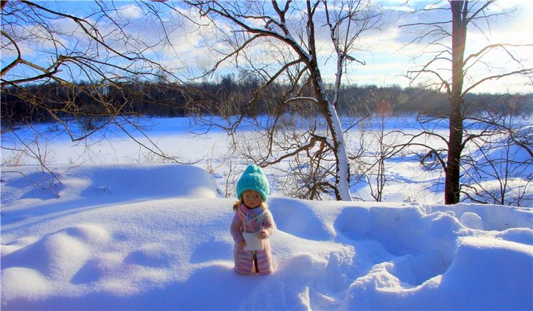 Зимняя прогулка Сони. Уникальная кукла от Сильвии Наттерер