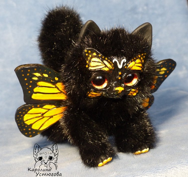 Бабочковая кошка Папилиофелис - Монарх и ее котенок (фото 5)