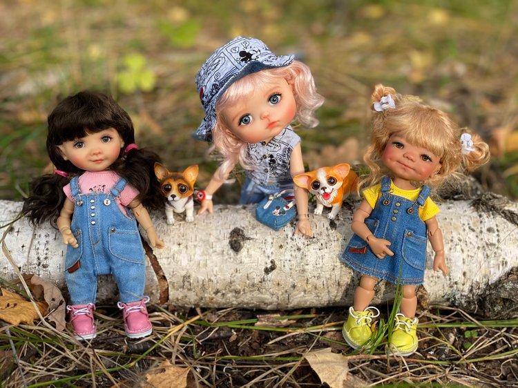 Варя в Березовой роще. Fabbi Chibbi Meadow dolls | Бэйбики Варя в Березовой роще. Fabbi Chibbi Meadow dolls