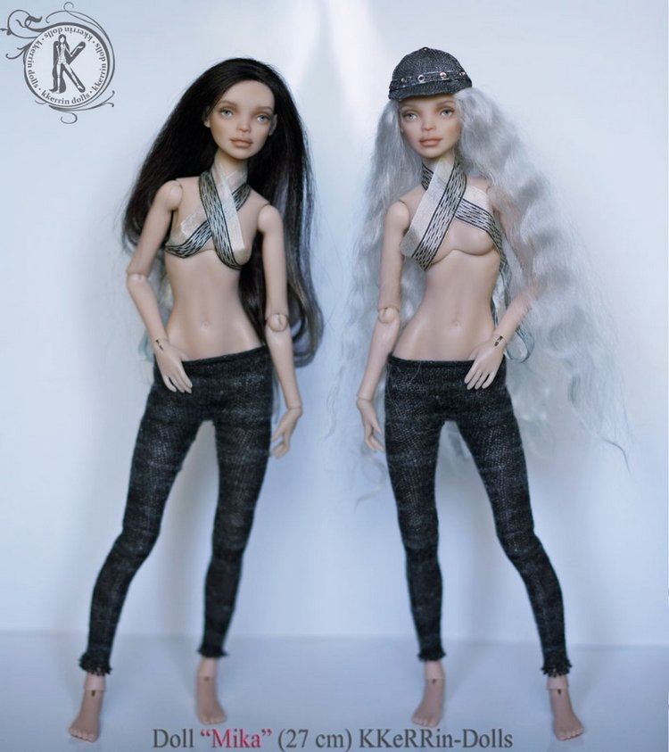 Шарнирная авторская кукла "Мика" (27см, сменные глазки, ПУ), от KKeRRin-Dolls (фото 5)