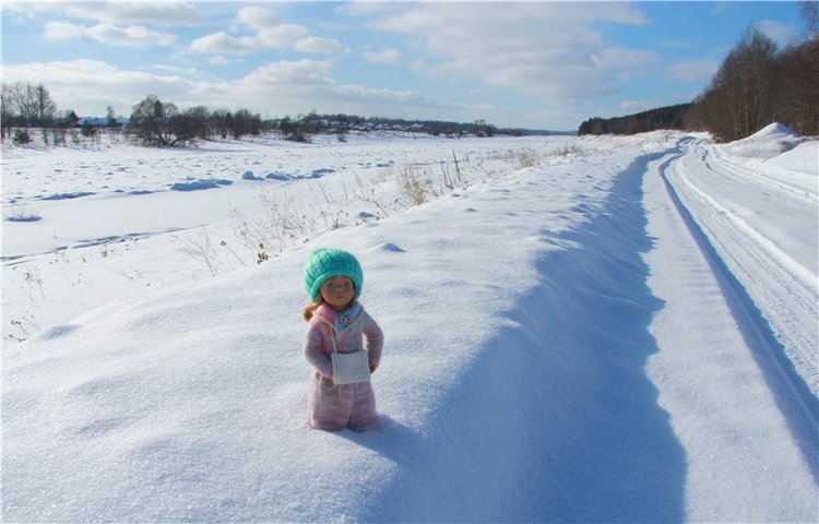 Зимняя прогулка Сони. Уникальная кукла от Сильвии Наттерер (фото 10)