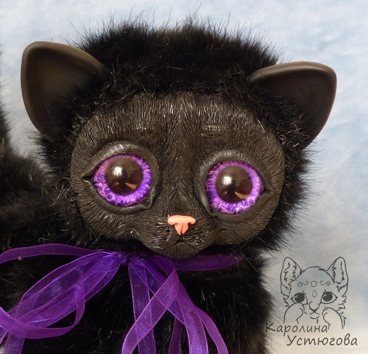 Ведьмин кот, история — Игрушки в смешанной технике (мех и глина): Арт (фото 4)
