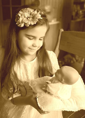 Антикварные младенцы. "Младенец на подушке" (фото 4)