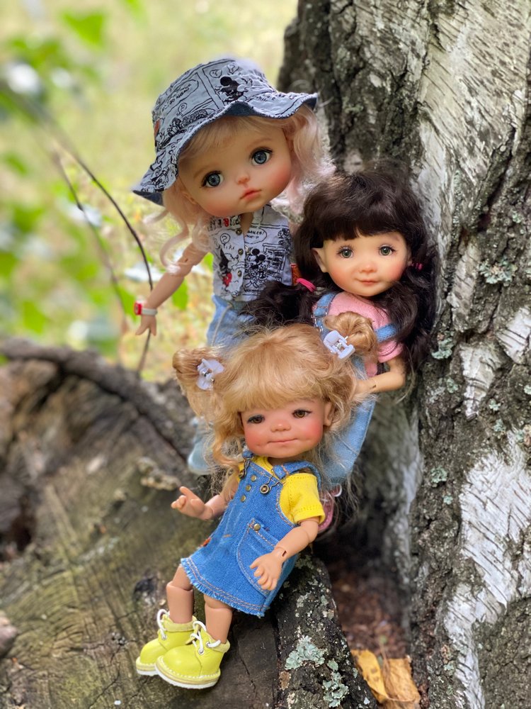 Варя в Березовой роще. Fabbi Chibbi Meadow dolls | Бэйбики Варя в Березовой роще. Fabbi Chibbi Meadow dolls