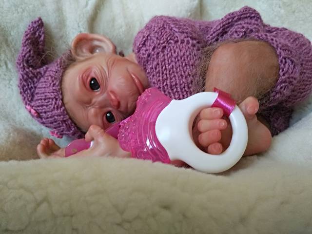 Бонька-обезьянка реборн Рязановой Елены