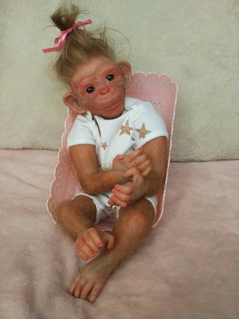 Бонька-обезьянка реборн Рязановой Елены (фото 9)