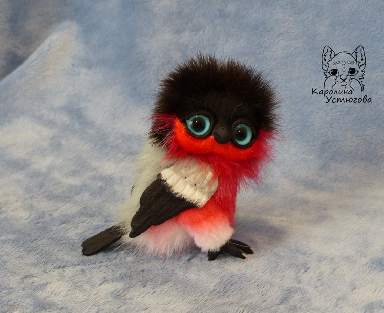 Снегири — Игрушки в смешанной технике (мех и глина): Арт (фото 5)