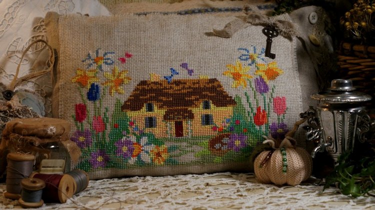 Осенний вечер — Вышивка крестиком (фото 7)