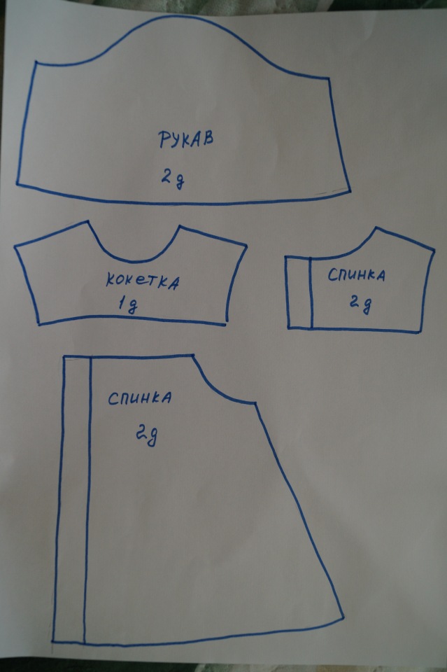 Выкройка платьица Горьковской Юли. Подходит очень многим куколкам (фото 4)