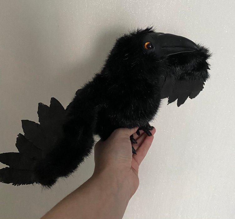 Ворон — Игрушки в смешанной технике (мех и глина): Арт