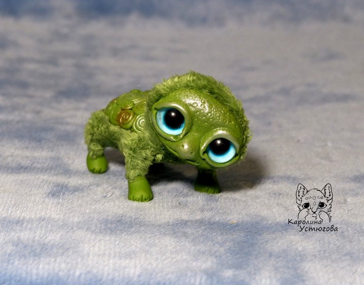 Черепашка Юля — Игрушки в смешанной технике (мех и глина): Арт (фото 3)
