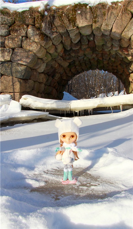 Зимняя прогулка Сони. Уникальная кукла от Сильвии Наттерер