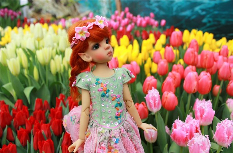 Тюльпановый Рай, продолжение. Выставка тюльпанов в Твери. Mini Layla elf Sunkissed skin от Kaye Wiggs
