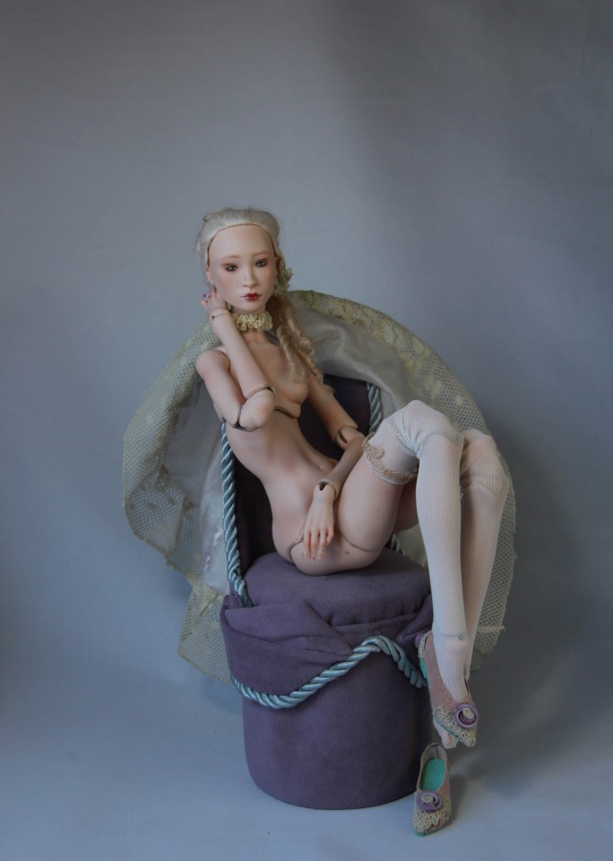 Маркиза М. Фарфоровая шарнирная кукла (фото 5)