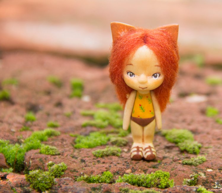 Деревянные малыши, девочка лисичка, сестрички земляничка с клубничкой (фото 4)