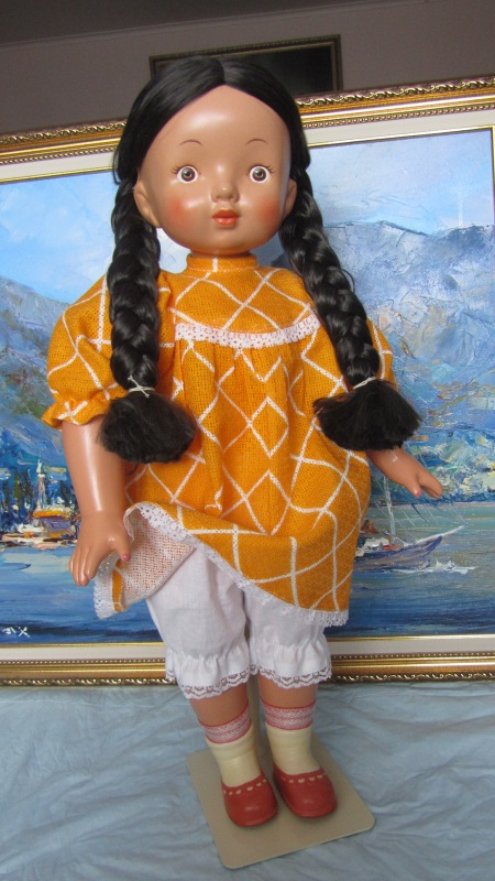 Поленька, еще одна опилочная кукла из гипсовых прототипов фабрики 8 Марта (фото 6)