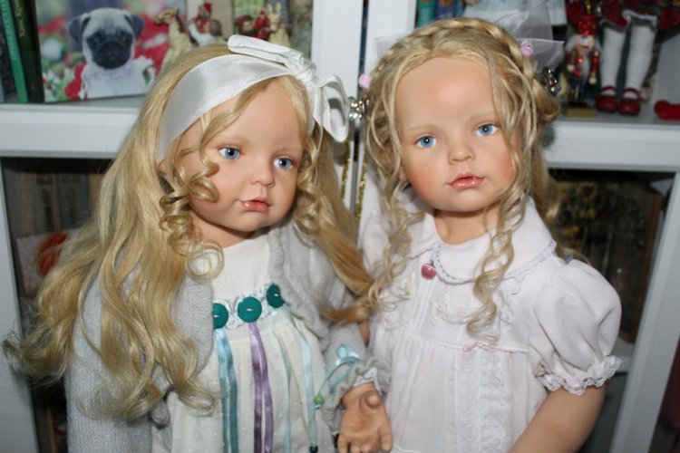 Две Фины, две сестрички — Куклы Hildegard Gunzel (Гюнцель) из винила: Gotz