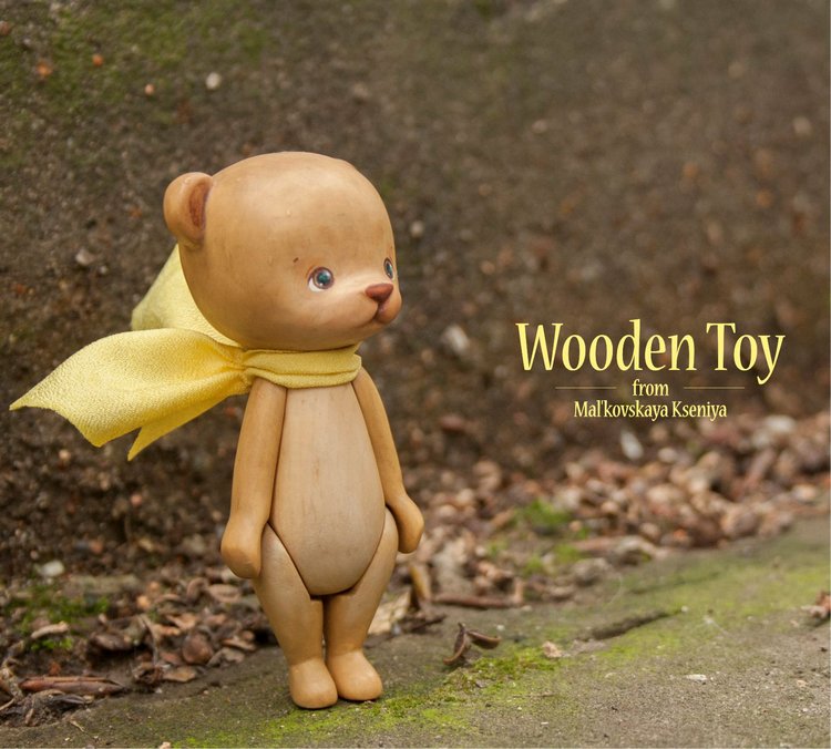 Деревянный мишка авиатор — Авторские игрушки из дерева: резьба (фото 2)