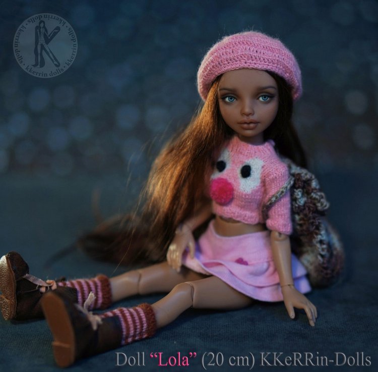 Шарнирная авторская кукла "Лола" (20см), от KKeRRin-Dolls