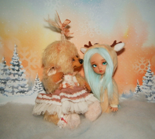 Зимние зарисовки - стеснительный Оленёнок (фото 4)