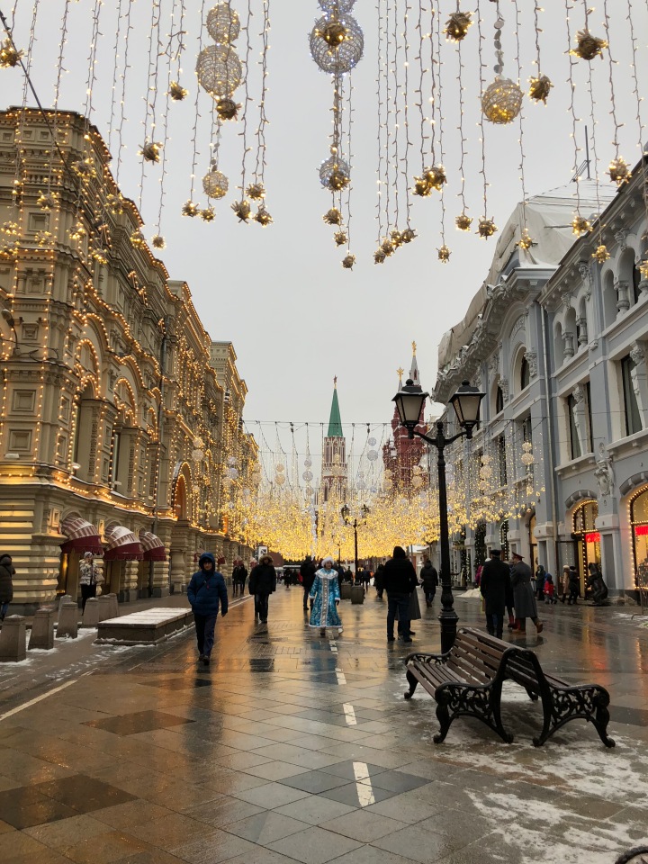 Москва предновогодняя... выставка новогодних елок в ГУМе - очень красиво (фото 4)