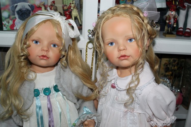 Две Фины, две сестрички — Куклы Hildegard Gunzel (Гюнцель) из винила: Gotz