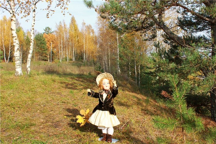 Кейт - Девочка Осень — Антикварные куклы Armand Marseille (AM): молд 390 (фото 9)