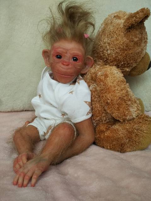 Бонька-обезьянка реборн Рязановой Елены (фото 5)