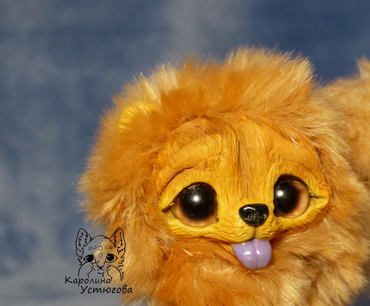 Щенок Чау-Чау — Игрушки в смешанной технике (мех и глина): Арт (фото 3)