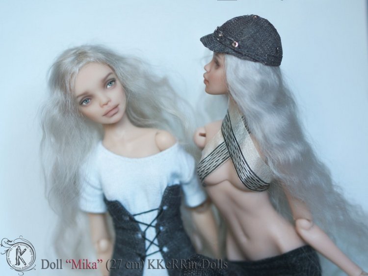 Шарнирная авторская кукла "Мика" (27см, сменные глазки, ПУ), от KKeRRin-Dolls (фото 4)