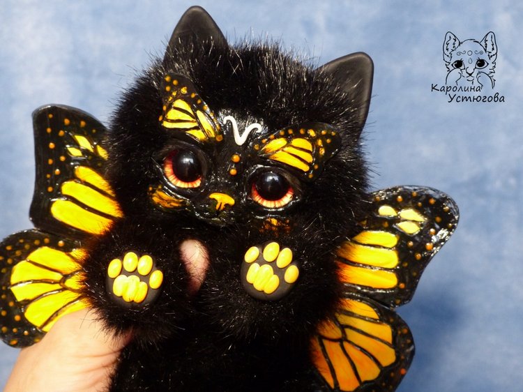 Бабочковая кошка Папилиофелис - Монарх и ее котенок (фото 9)