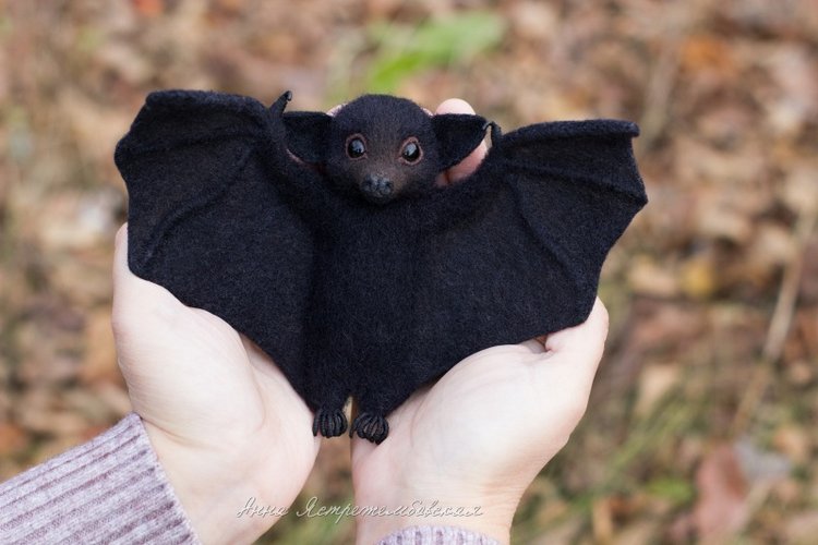 Летучий лисенок — Валяные игрушки из шерсти: сухое валяние (фото 6)