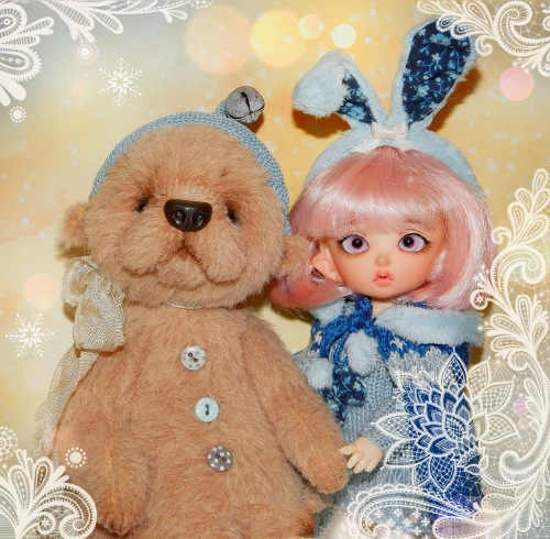 Наши зимние зарисовки, часть 2. Малышки-зайчишки (фото 7)