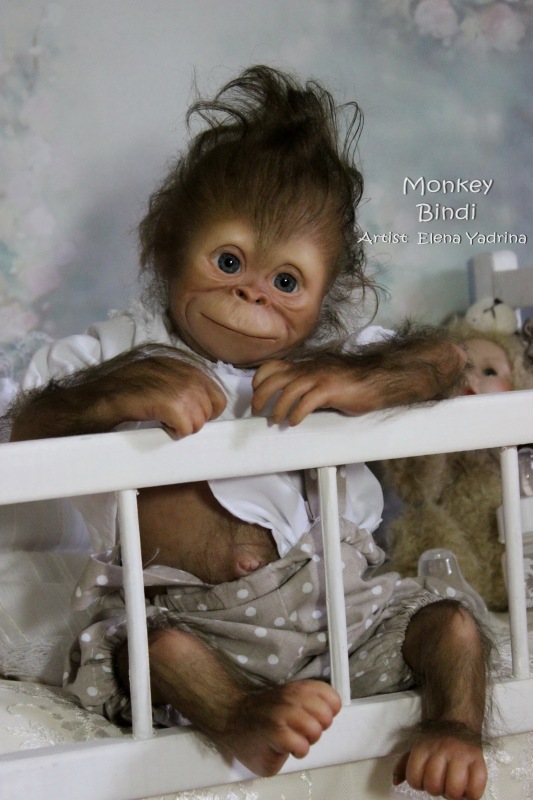 Обезьянка Бинди. Куклы реборн Елены Ядриной (фото 10)