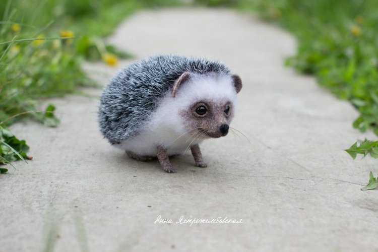 Ёжинька — Валяные игрушки из шерсти: сухое валяние (фото 2)