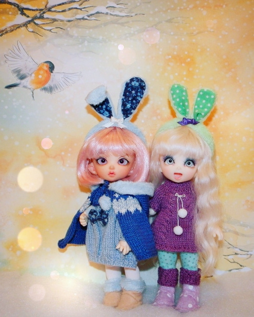 Наши зимние зарисовки, часть 2. Малышки-зайчишки (фото 3)