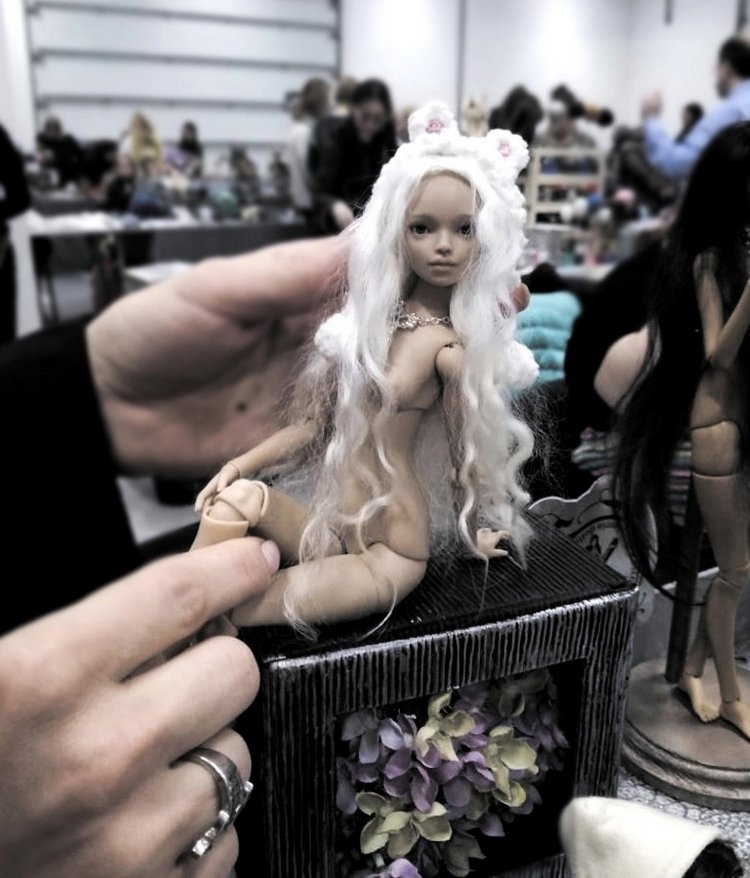 Шарнирная авторская кукла "Алиса" (27см, сменные глазки, ПУ), от KKeRRinDolls (фото 9)