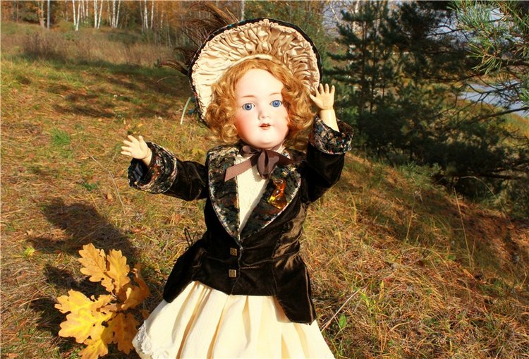 Кейт - Девочка Осень — Антикварные куклы Armand Marseille (AM): молд 390 (фото 8)