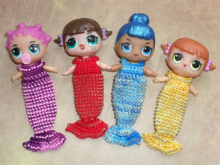 Платье-кокон хвост русалки для ЛОЛ (фото 3)