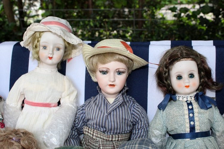 Большая коллекция Винтажных реплик с антикварных кукол