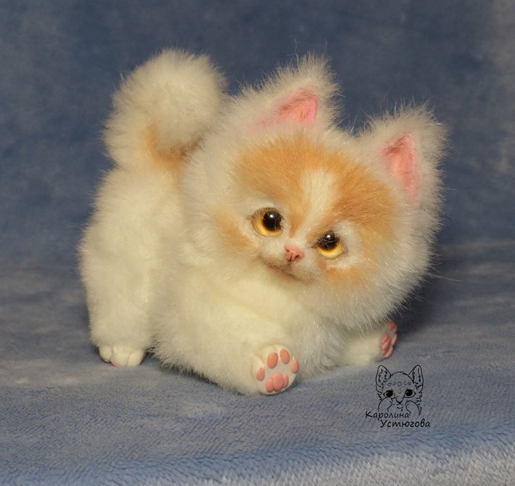 Щеночек Джейн. Хаски — Игрушки в смешанной технике (мех и глина): Арт (фото 6)