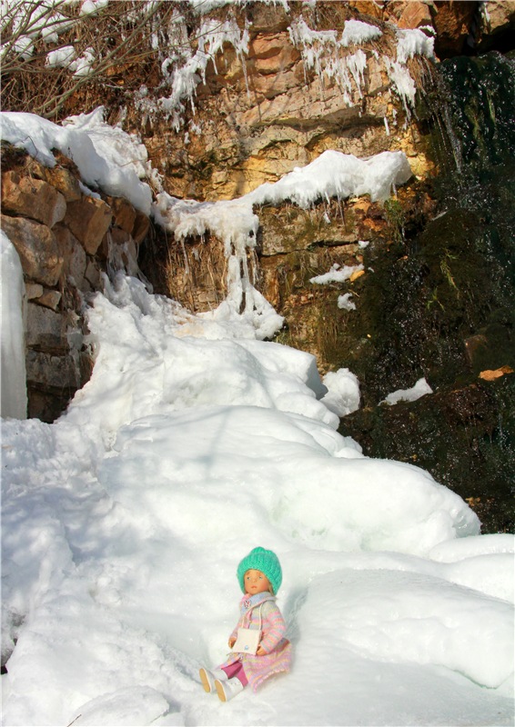 Зимняя прогулка Сони. Уникальная кукла от Сильвии Наттерер