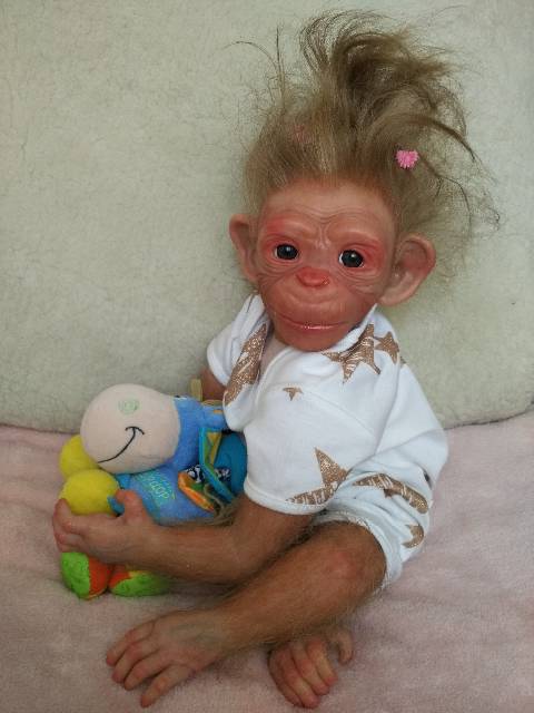 Бонька-обезьянка реборн Рязановой Елены