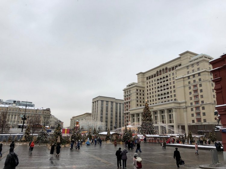 Москва предновогодняя... выставка новогодних елок в ГУМе - очень красиво (фото 7)