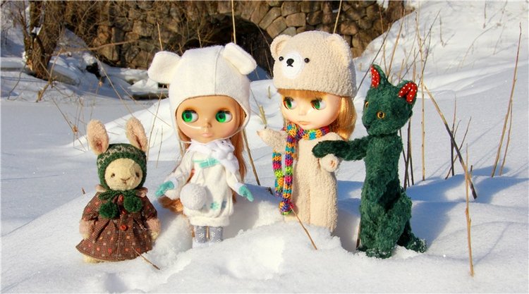 Зимняя прогулка Сони. Уникальная кукла от Сильвии Наттерер