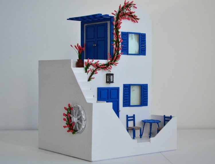 Греческая вилла — Румбоксы и кукольные интерьеры: фото (фото 4)