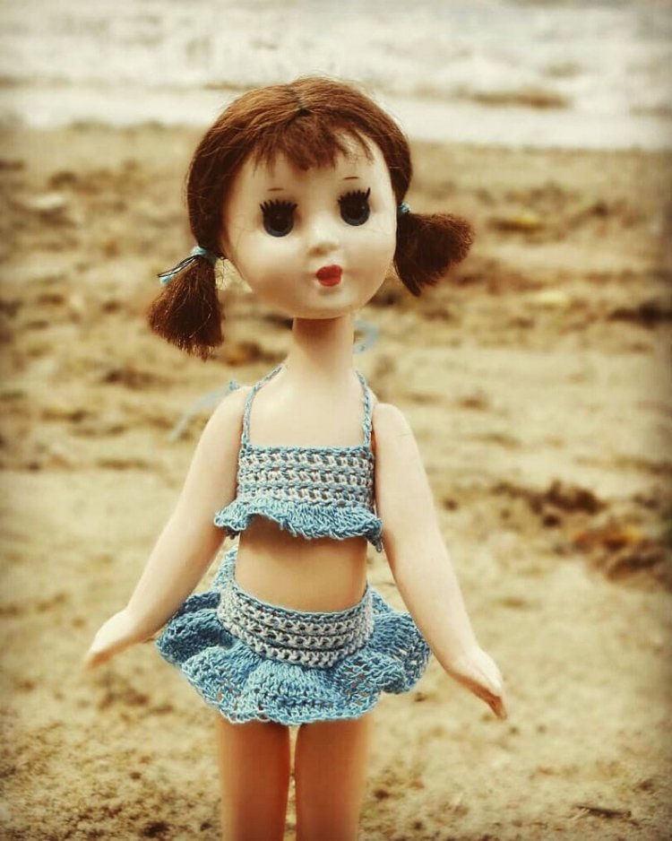 Пляжные ретро-фото для стареньких кукол (фото 7)